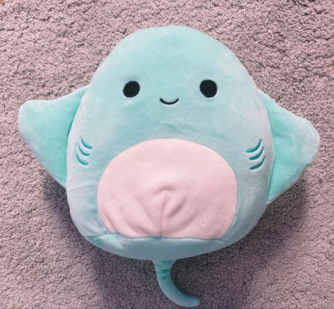 Stingray Squishmallow, Squishmallows Stingray, Squishmallow Stingray, Squishmallow Pfp, Rare Squishmallows, Pokemon Diy, Cute Squishies, Kawaii Plush, Stuffed Animals