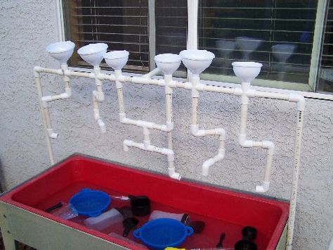 Lego Wall, Pvc Pipe Projects, Pvc Projects, Sand And Water Table, Pvc Pipes, Sensory Table, Water Table, Diy Water, Water Walls