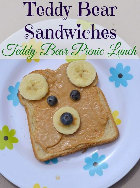 Picnic Crafts For Kids, Teddy Bear Picnic Ideas, Bear Craft Ideas, Teddy Bears Picnic Food, Fun Sandwiches For Kids, Picnic Crafts, Smores Ideas, Teddy Bear Craft, Cottage School