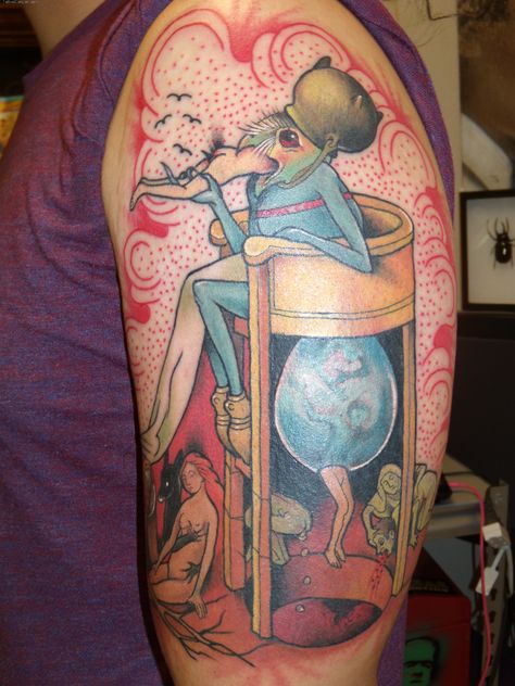 Garden Of Earthly Delights Tattoo, Hieronymus Bosch Tattoo, Bosch Tattoo, Cockatoo Tattoo, Tattoo Stencil Designs, Hipster Tattoo, Nerdy Tattoos, S Tattoos, Tattoo Symbols