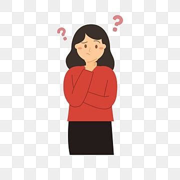 Person Asking Question Drawing, Person Thinking Images, Any Questions Image For Presentation, Thinking Expression, Confused Cartoon, Thinking Character, Confused Person, Question Aesthetic, Confused Woman