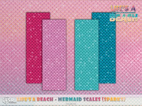 Sims 4 Wallpapers Cc Pink, Sparks Wallpaper, Sims 4 Wallpapers Cc, Mermaid Mosaic, Sims Accessories, Pink Club, Beach Mermaid, Mermaid Nursery, Mermaid Wallpapers