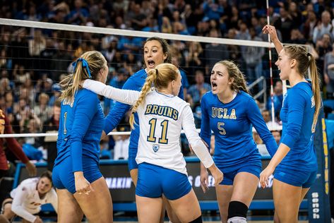 UCLA Women's Volleyball vs. USC @ Pauley Pavilion Ucla Aesthetics, Ucla Volleyball, Volleyball Libero, Women's Volleyball, Dream College, Women Volleyball, Beach Volleyball, Volleyball, Sports Jersey