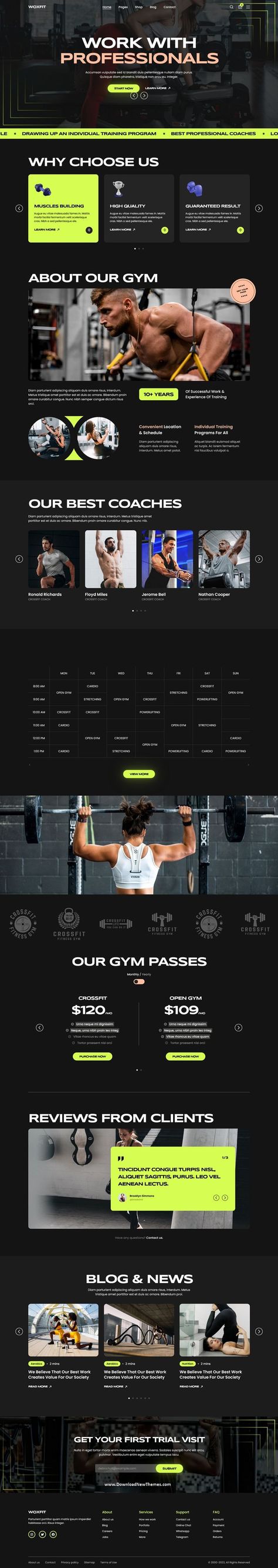 WoxFit - Fitness & Gym WordPress Theme Site Design Website, Ui Design Tutorial, Personal Trainer Website, Fitness Site, Interactive Web Design, Online Course Design, Coach Website, Yoga Studios, Sports Website