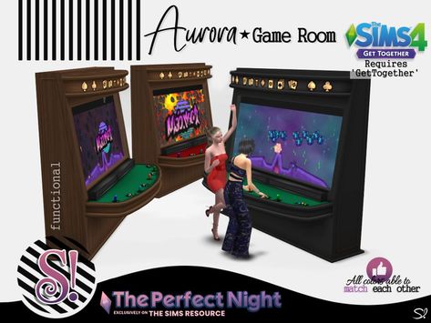 Riders On The Storm, Arcade Machine, Perfect Night, Sims 4 Build, Sims 4 Game, Sims Mods, Sims 4 Cc, The Sims Resource, Sims 4 Mods