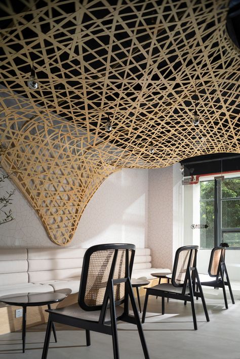 Gallery of TEA-Z Store / AFFD - 1 Garden Unit, Tea Culture, Restaurant Interior Design, False Ceiling, Ceiling Decor, Restaurant Interior, Tea House, Restaurant Decor, Architecture Project