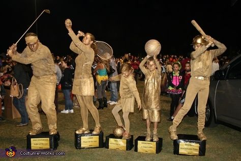 Trophy Costume, Travel Softball, Trophy Shelf, Halloween Costumes 2014, Homemade Costume, Costume Works, Cowboy Theme, Athletic Clothes, Halloween Costume Contest