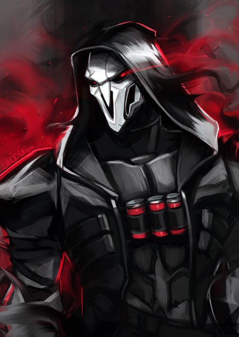 Reaper by Natasha Balashova Reaper Overwatch, Overwatch, Red, Black