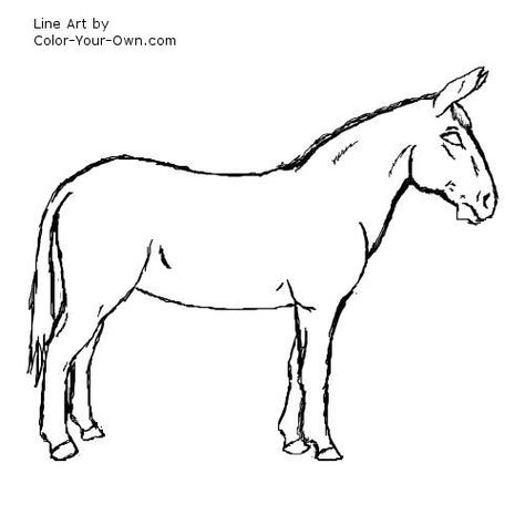 mule line art Black And White Line Drawings, Draft Mule, Mules Animal, Horse Art Drawing, Horse Sketch, Covered Wagon, Line Drawings, Black And White Lines, Brand Book