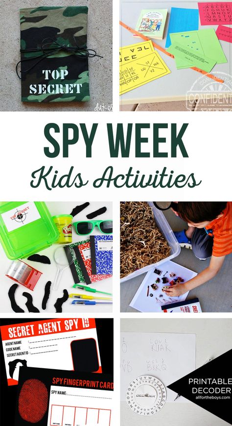 Mystery Games For Kids, Geheimagenten Party, Spy Games For Kids, Secret Agent Party, Spy Birthday Parties, Detective Theme, Summer Camp Themes, Detective Game, Summer Camp Activities