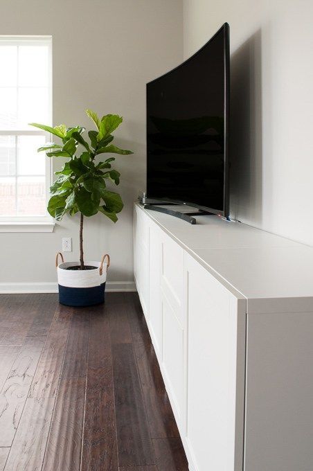 Ikea Tv Console, Wall Cabinets Living Room, Ikea Wall Cabinets, Modern Media Center, Ikea Besta Cabinet, Ikea Tv Stand, Armoire Ikea, Ikea Tv, Ikea Wall