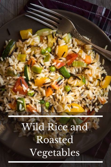 Wild Rice And Roasted Vegetables, Wild Rice Casserole Vegetarian, Rice And Zucchini Recipes, Wfpb Dinner, Zucchini And Peppers, Easy Rice Side Dishes, Vegetarian Rice Recipes, Zucchini Vegetable, Herb Vinaigrette