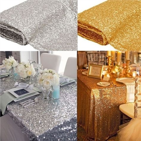 150CM*100CM/180CM*30CM Rectangular Sequin Tablecloth Table Cloth Wedding Party Banquet Decoration | Wish Gold Sequin Table Runner Wedding, Square Wedding Tables, Sequin Table Runner Wedding, Sequin Tablecloth Wedding, Gold Sequin Table Runner, Wedding Party Table Decorations, Sequin Table Runner, Photo Backdrop Wedding, Tafel Decor