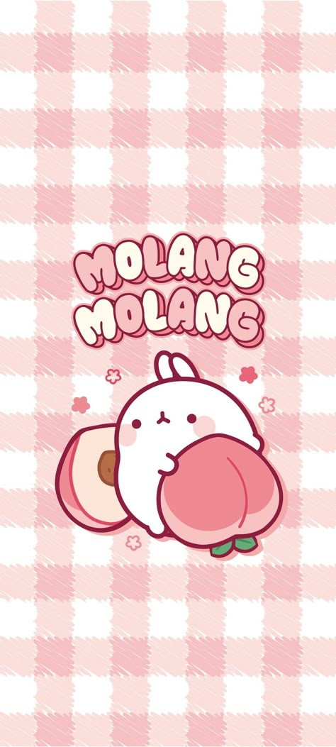 Molang Diary, Molang Wallpapers, Molang Cute, Chat Wallpaper Whatsapp, Molang And Piu Piu, Molang Wallpaper, Cute Peach, Kawaii Background, Best Friend Challenges