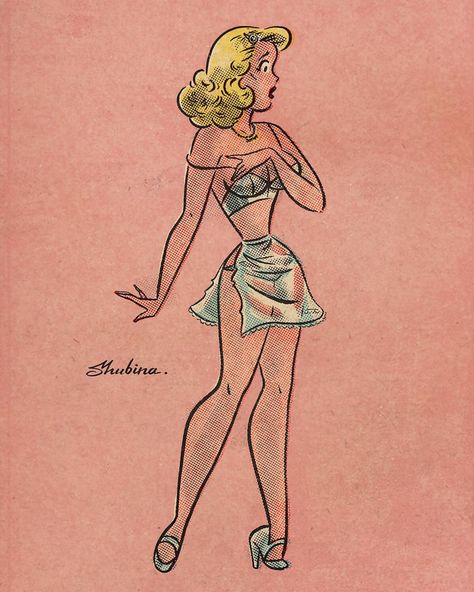 Sveta Shubina, Sketches Cartoon, Pin Up Girl Tattoo, Pin Up Drawings, Draw Manga, The Rocky Horror Picture Show, Pinup Art, Vintage Drawing, Pulp Art