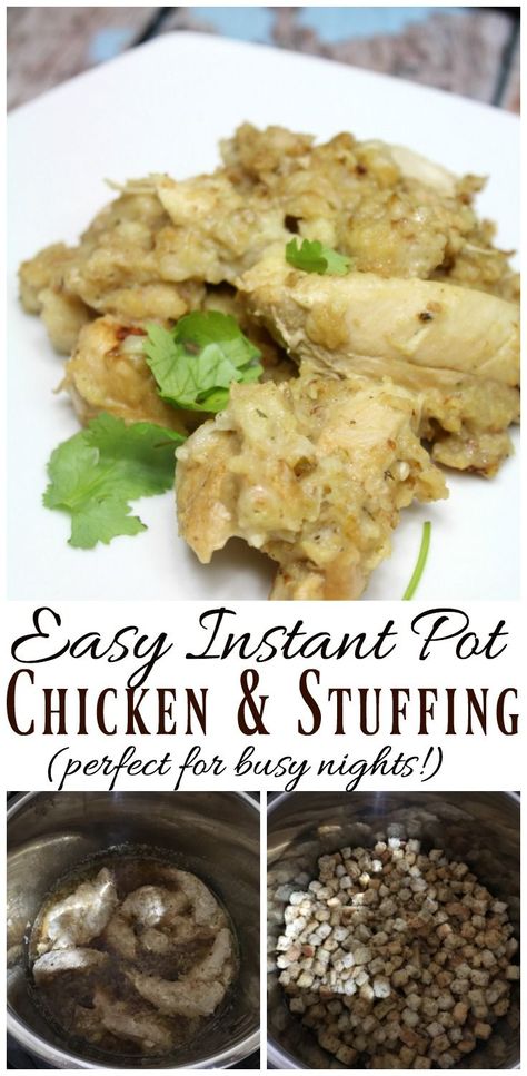 Chicken And Stuffing Recipes, Instant Pot Ideas, Chicken With Stuffing, Recipes For Instant Pot, Chicken And Stuffing, Chicken Stuffing, Electric Pressure Cooker Recipes, Pressure Cooker Chicken, Easy One Pot Meals