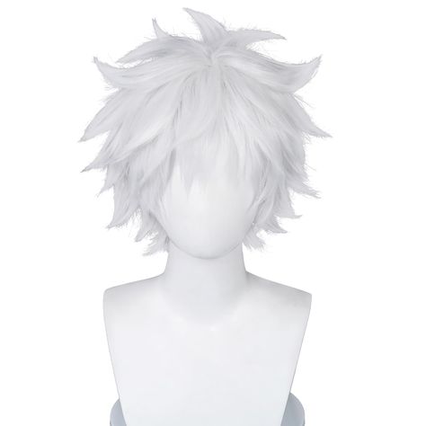 Wig For Cosplay, Man Wigs, Male Wigs, Sonic Cosplay, Christmas Party Hair, Character Hairstyles, Silver White Hair, Christmas Party Hairstyles, Christmas Anime