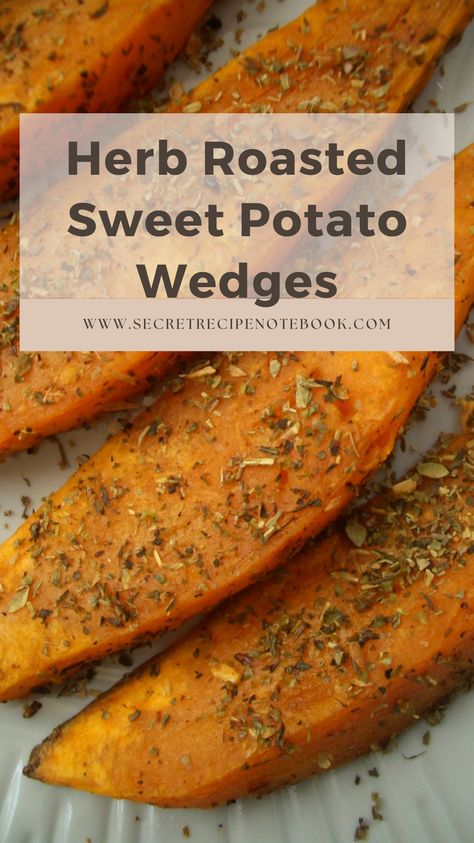 Roasted Sweet Potato Wedges, Baked Sweet Potato Wedges, Sweet Potato Seasoning, Breaded Mushrooms, Recipe Notebook, Wedges Recipe, Vegetarian Italian, Sweet Potato Slices, Yummy Sweet Potatoes