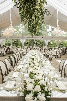 Mirror Top Table, Long Table Wedding, Louis Chairs, Tented Reception, Long Mirror, Garden Wedding Reception, Cincinnati Wedding, Garden Reception, Wedding Reception Flowers