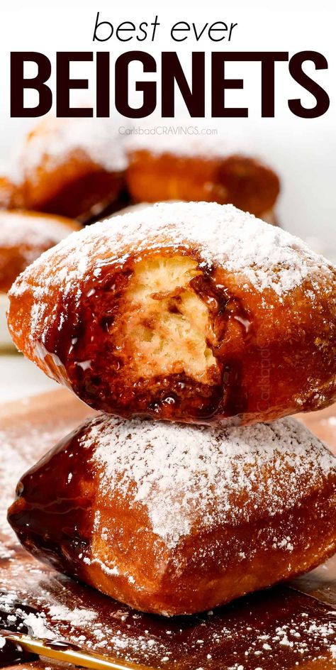 Homemade Beignets - Carlsbad Cravings Beniegts Recipe, Savory Beignets, Tiana Beignets, Recipe For Beignets, Beignets Disney, Beignets Easy, Homemade Beignets, How To Make Beignets, Beignet Recipe