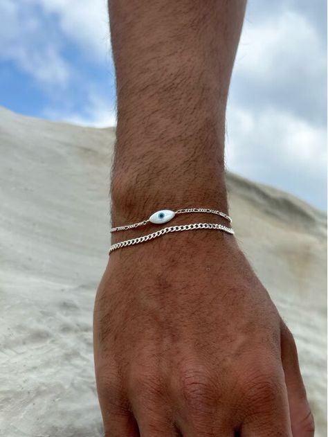 Mens Jewelry Bracelet Silver Men Accessories, Braslet Silver Man, Evil Eye Bracelet For Men, Silver Evil Eye Bracelet For Men, Mens Silver Chain Necklace, Mens Jewelry Bracelet Silver Jewelry1000.com, Streetwear Jewelry, Mens Silver Jewelry, Silver Chain For Men