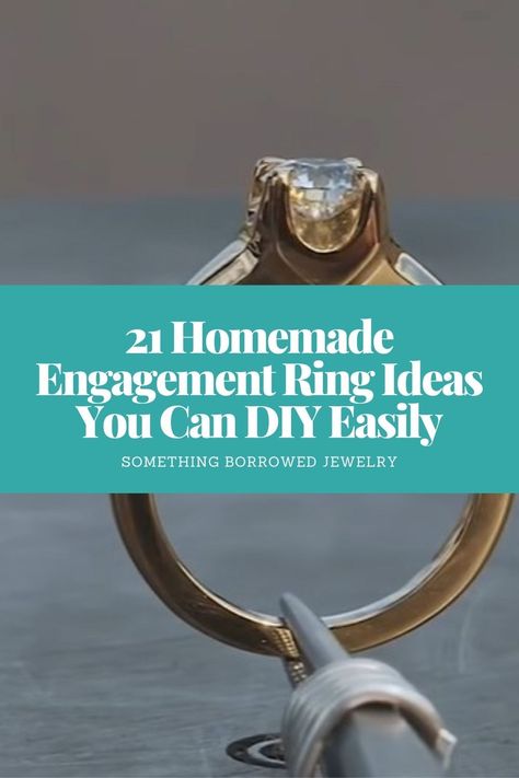 21 Homemade Engagement Ring Ideas You Can DIY Easily 2 Make Your Own Wedding Band, Homemade Engagement Rings, Make Your Own Wedding Ring, Homemade Wedding Rings, Homemade Engagement Ring, Diy Engagement Ring, Diy Wedding Ring, Double Wedding Bands, Single Diamond Ring