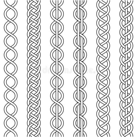 Rope Cable Weaving, Knot Twisted Braid, Macrame Crochet Weaving, Braid Knot, Vector Knitted Braided Stock Vector - Illustration of bind, line: 118941012 Braids Illustration, Braid Macrame, Rope Tattoo, Braided Waves, Celtic Braid, How To Draw Braids, Twisted Braid, Macrame Crochet, Band Tattoo Designs