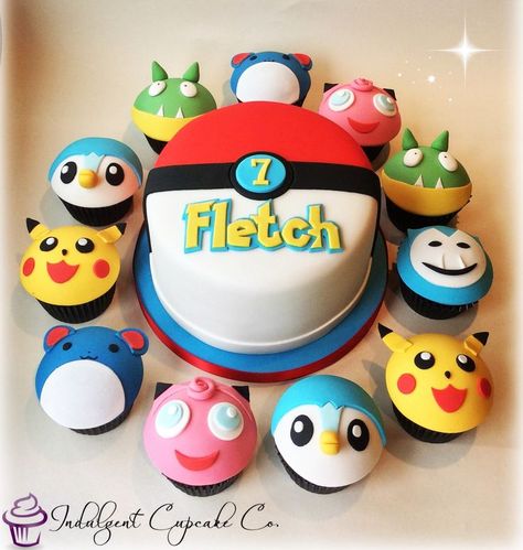 Pokémon Cupcakes, Pokémon Cakes, Cupcakes Pokemon, Bolo Pikachu, Pokemon Cakes, Cake Pokemon, Pokémon Cake, Pokemon Cupcakes, Deco Cupcake