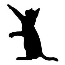 Silhouette Chat, Wall Graphic, Cat Pose, Cat Quilt, Animal Silhouette, Cat Silhouette, Cat Crafts, Silhouette Art, Decal Design