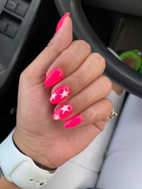 Hot Pink Concert Nails, Hot Pink Cowgirl Nails, Nashville Tennessee Nails, Pink Out Nails, Hot Pink Vacation Nails, Wallen Nails, Pink Concert Nails, Pink Cowgirl Nails, Disco Cowgirl Nails