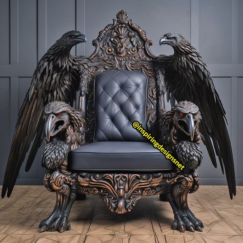 King Throne Chair, King On Throne, Royal Chair, Fantasy Furniture, Creepy Things, Evil Villains, Mens Dress Boots, Throne Chair, Lovely Flowers Wallpaper