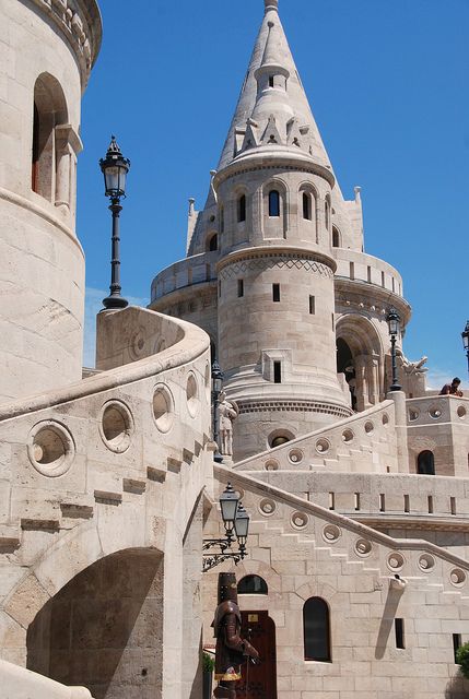 ARCHITECTURE – another great example of beautiful design. Fishermen's Bastion, Budapest, Hungary >>> This could be a fun place to explore! Fisherman's Bastion, Hungary Travel, Voyage Europe, Beautiful Castles, A Castle, Budapest Hungary, Macedonia, Beautiful Buildings, Alicante