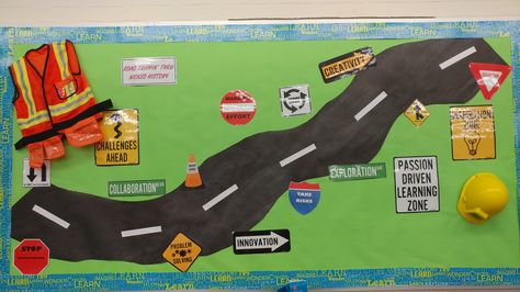 Road Bulletin Board, History Display, Road Trip Theme, Data Wall, Bullentin Boards, Roman Roads, Road To Success, Display Boards, Classroom Organisation