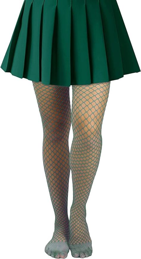 Lastclream High Waisted Fishnet Tights for Women Sexy Fishnet Stockings Full Footed Fishnet Sheer Pantyhose Plus Size (Kelly Green) at Amazon Women’s Clothing store Summer Fishnet Fitted Hosiery, Green Fishnets, Fairy Fishnets, Green Thigh High Socks, Summer Thigh-high Fishnet Tights, Tights For Women, Fishnet Stockings, Fishnet Tights, Plus Size Black