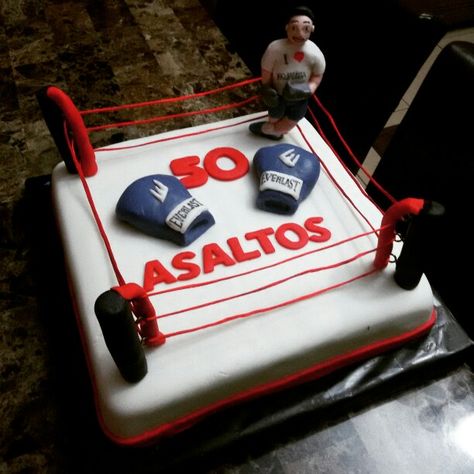 Ring de boxeo..50 asaltos Kickboxing, Pastel, Cake, Birthday, 10 Things, Gifts