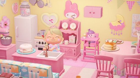 Kawaii Island Animal Crossing, Kawaii Animal Crossing Island Ideas, Animal Crossing Island Inspiration Pink, Animal Crossing Island Inspiration Cute, Animal Crossing Pink Island, Pink Animal Crossing Island, Cute Animal Crossing Island Ideas, Kidcore Animal Crossing, Pink Animal Crossing