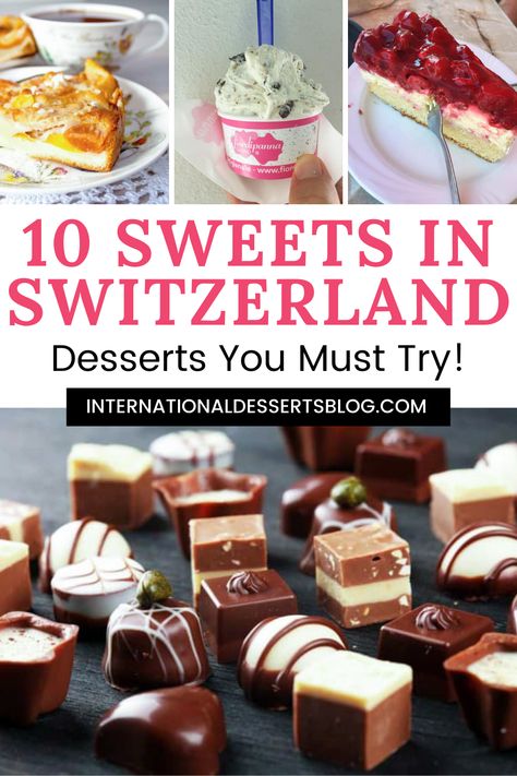 Switzerland Desserts Recipes, Swiss Dessert Recipes, Deserts From Around The World, Dutch Dessert Recipes, Summer Sweets Desserts, Swiss Desserts Traditional, European Christmas Desserts, Easy Desserts From Around The World, Switzerland Food Recipes