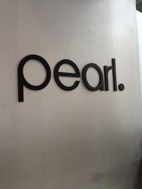 Lobby Sign for Pearl Dentistry of Charlotte, by JC Signs #dimensionalsigns #logosigns #lobbysigns #signscharlotte Acrylic Letters Signage, Donor Signage, Studio Sign, Channel Letter Signs, Office Wall Design, Lobby Sign, Office Signage, Monument Signs, Interior Signs