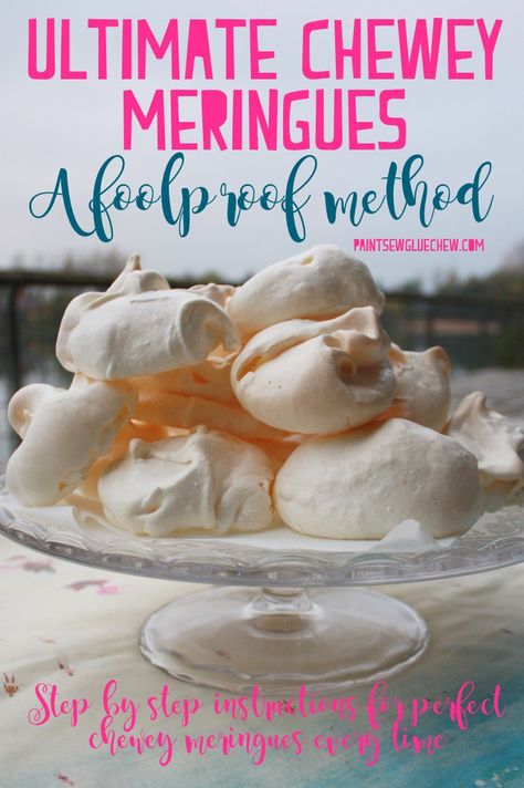 Ultimate Chewy Meringues: A Foolproof Method Chewy Pavlova Recipe, Chewy Meringue Cookies, Chewy Meringue Recipe, Mirangue Cookies Recipe, Merengue Recipe Easy, Merengue Recipe, Best Meringue Recipe, Merengue Cookies, Easy Meringues