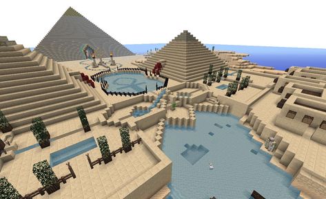 XThe Egyptian AdventureX (Outdated) Minecraft Map Egypt Minecraft, Minecraft Pyramid, Minecraft Fountain, Construction Minecraft, Minecraft Building Guide, Houses Minecraft, Minecraft Decoration, Minecraft Structures, Bangunan Minecraft