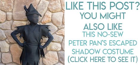 Peter Pan's Escaped Shadow Costume Tumnus Costume, Peter Pan Costume Kids, Fictional Characters Quotes, Peter Pan Shadow, Faun Costume, Shadow Costume, Peter Pan Hat, Robin Hood Hat, Mr Tumnus