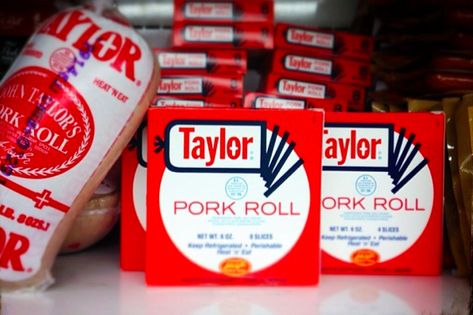 Taylor Pork Roll, Taylor Ham, Rolled Sandwiches, Ham Sandwich, Pork Roll, Bagel Shop, Ocean Grove, Ham Sandwiches, Garden State