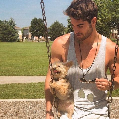 Warm your cold heart with these pictures Nick Bateman, National Puppy Day, Puppy Day, Dog Best Friend, Fan Picture, Man And Dog, Man In Love, Mans Best Friend, Pitbull