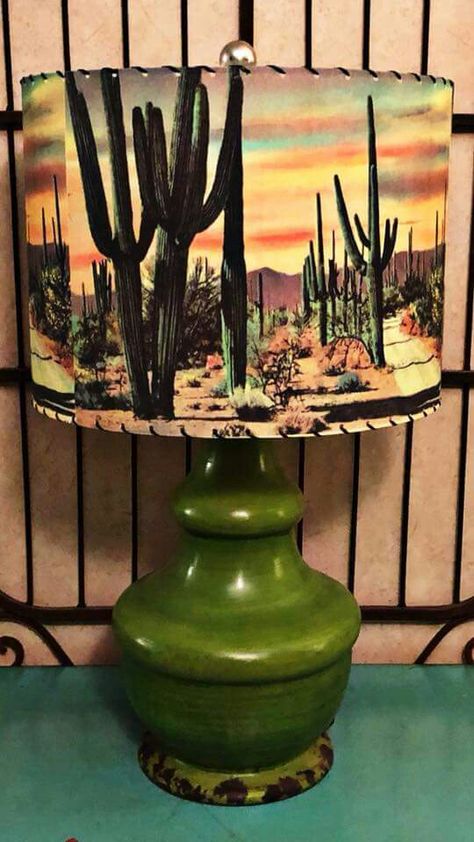 Love this lamp!! RED DIRT REVIVAL! Do It Yourself Decoration, Lampshade Lamp, Large Cactus, Farmhouse Side Table, Cute Dorm Rooms, Western Homes, Western Home Decor, Decor Guide, The Design Files