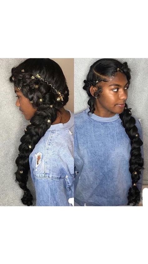 Prom Hairstyles Black, Black Prom Hairstyles, Homecoming Hairstyles Black, Bantu Knot Out, Braided Hairdo, Long Hair Tips, Transitioning Hairstyles, Curly Hair Photos, Girls Natural Hairstyles