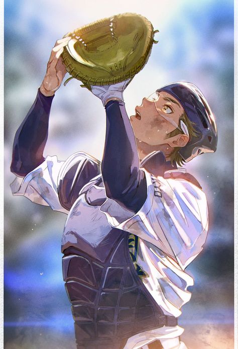 Diamond No Ace Miyuki, Ace Of Diamond, Miyuki Kazuya, Diamond No Ace, Complex Art, Ace Of Diamonds, Anime Fanart, Anime Drawings, Posters Art Prints