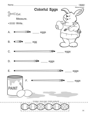 Kiddos use the egg manipulatives to measure the Easter Bunny's paint brushes. A fun math worksheet for measurement using nonstandard units. A freebie from TheMailbox! 2nd Grade Measurement, Measuring Activities, Nonstandard Measurement, Easter Kindergarten, Fun Math Worksheets, Easter Worksheets, Measurement Worksheets, Measurement Activities, Colorful Eggs