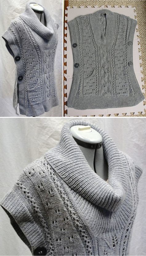 Free Knitting Pattern Vest Free Pattern, Advanced Knitting, Cable Knitting Patterns, Dishcloth Knitting Patterns, Knit Vest Pattern, Sock Knitting Patterns, Beginners Knitting, Knit Sweaters, How To Purl Knit