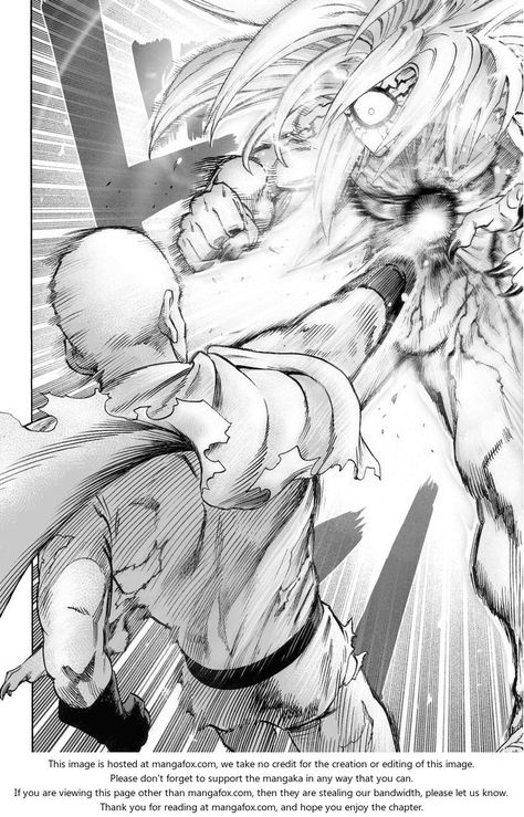 One Punch Man Vs Boros, Gut Punch Drawing Reference, Saitama Vs Garou Manga, Saitama Punch, Saitama Vs Garou, Saitama Manga, Punch Manga, Power Manga, Yusuke Murata