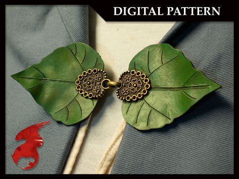 This is a DIGITAL pattern for a Leather Druid Leafpack. ** THIS IS NOT A PHYSICAL ITEM ** Bring a touch of cottagecore to your life with these leafy decorations! The pattern includes several different types of leaves in mirrored pairs so they can be made into charming cloak clasps, hair accessories, wreaths, accents for your other leather goods, and more! **pattern is leaf designs ONLY, see tutorial for links and instructions to make clasps Included: - 2 types of oak leaves - Ginko leaves - Hemp leaves - Blackberry leaves - Mulberry leaves - Squash leaves - Sage leaves Tutorial video: https://youtu.be/ZbIY41bItZw Druid Accessories, Leaf Armor, Squash Leaves, Different Types Of Leaves, Fae Costume, Leaves Tutorial, Blackberry Leaves, Leaf Belt, Types Of Leaves